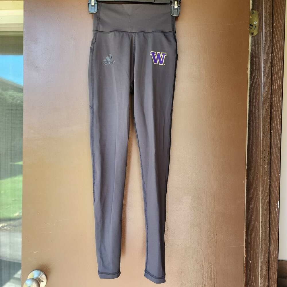 NWOT adidas Black Washington Huskies 3/4 Leggings